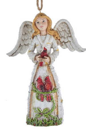 Coming Soon!!! Birch Angel With Cardinals Ornaments (2 options)