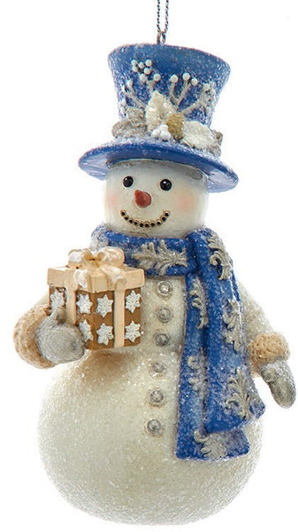 NEW!!! Blue & Platinum Snowman (2 options)