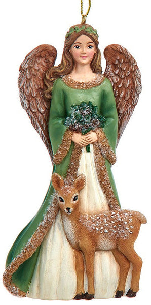 NEW!!! Green Angel With Deer or Fox