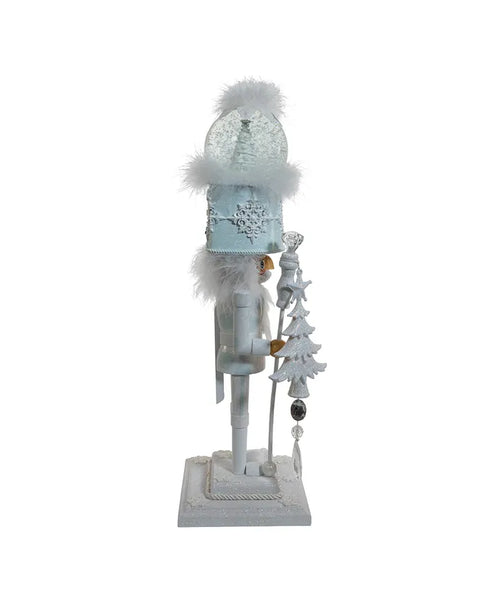 Coming Soon! Hollywood Battery Operated Lighted Animated Musical White Soldier Water Globe Hat Nutcracker