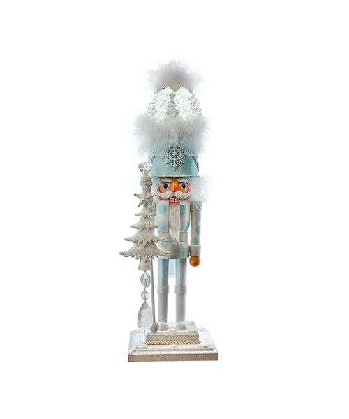 Coming Soon! Hollywood Battery Operated Lighted Animated Musical White Soldier Water Globe Hat Nutcracker
