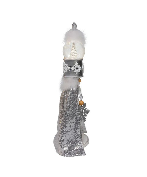 Coming Soon! Hollywood Musical Silver Nutcracker With Water Globe