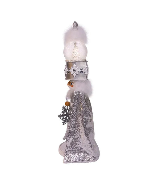 Coming Soon! Hollywood Musical Silver Nutcracker With Water Globe
