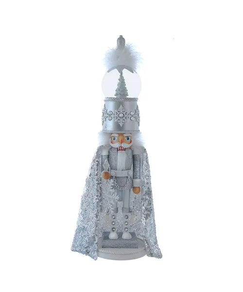 Coming Soon! Hollywood Musical Silver Nutcracker With Water Globe