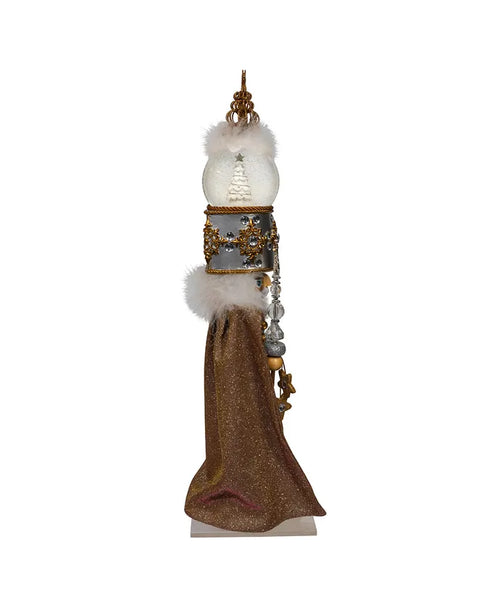 NEW! Musical Gold & Silver Nutcracker With Water Globe