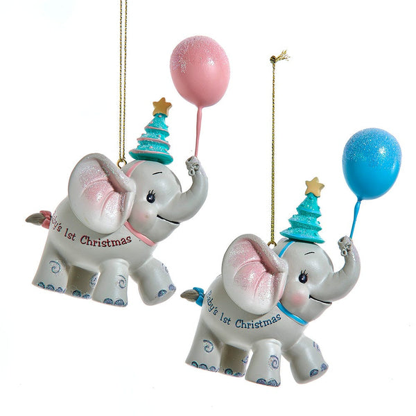 NEW!!! Baby's First Christmas Elephant with Balloon