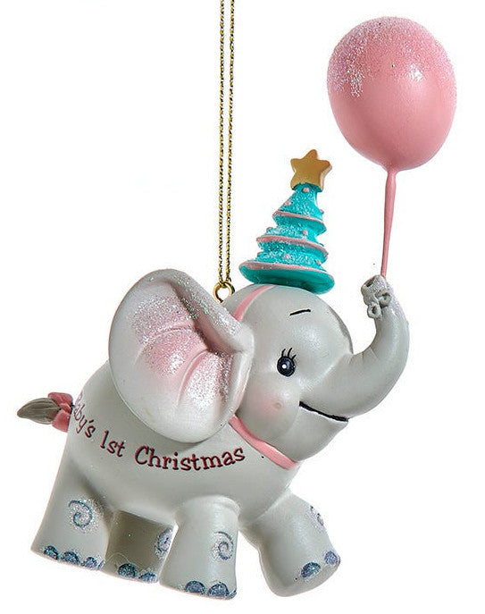 NEW!!! Baby's First Christmas Elephant with Balloon