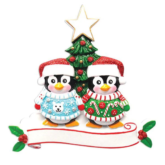 Ugly Sweater Penguin Family of 2