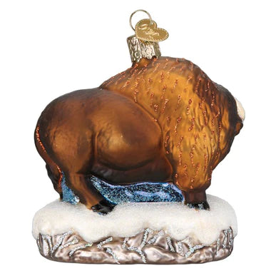 Old World Christmas Santa With Bison Ornament