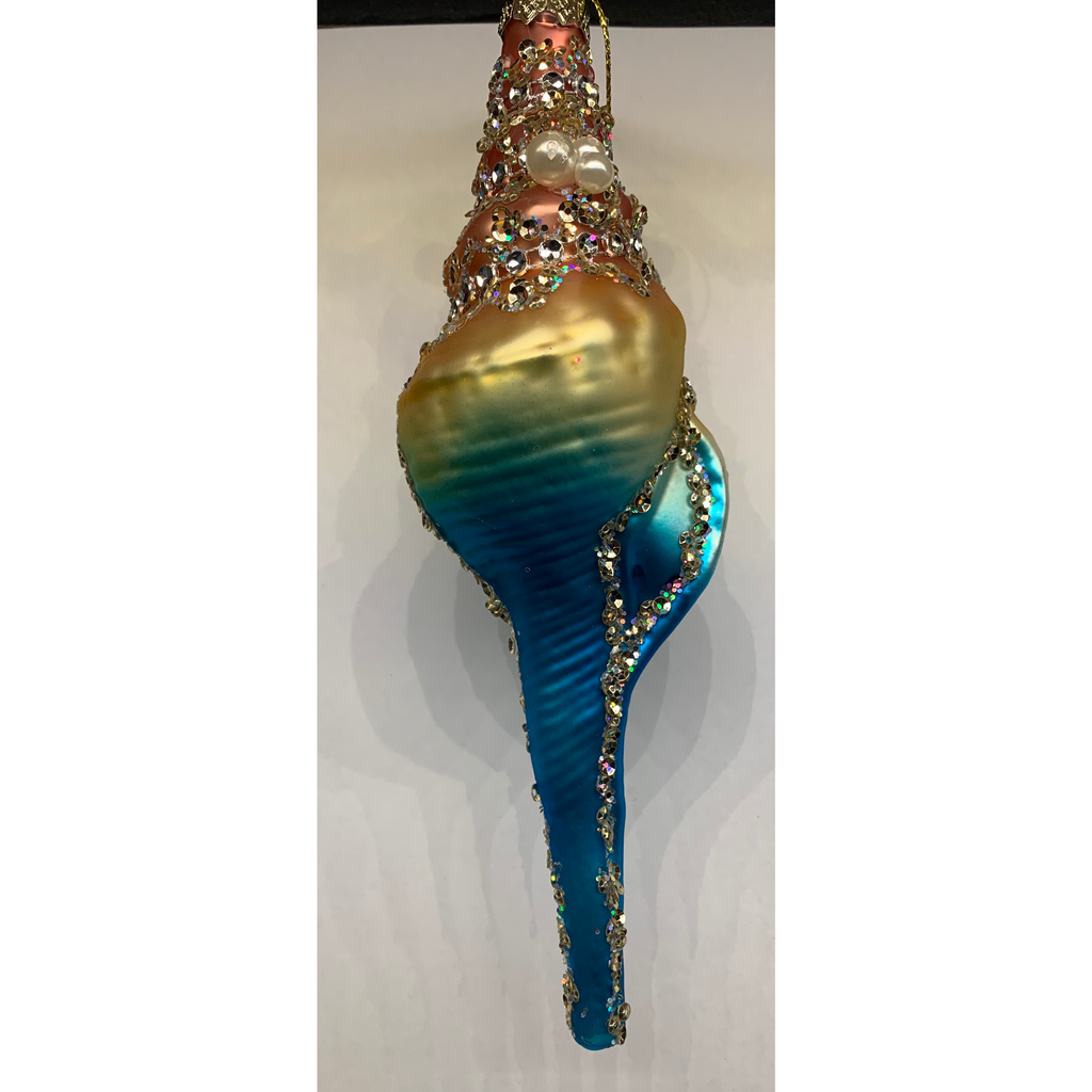 Glass Seashell Ornament