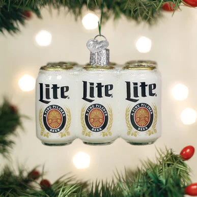 Miller Light Bottle and Six Pack Ornaments