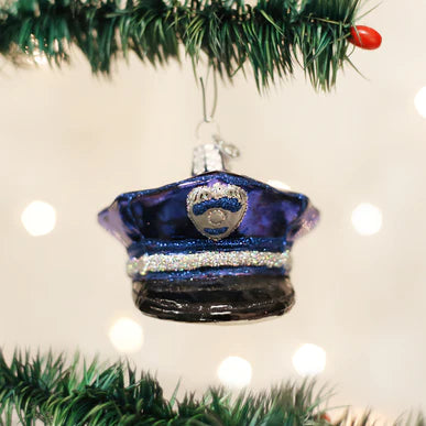 Old World Christmas Police Officer's Cap