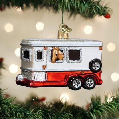 Old World Christmas Horse Trailer Ornament