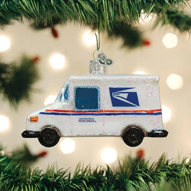 Old World Christmas USPS Mail Truck Ornament