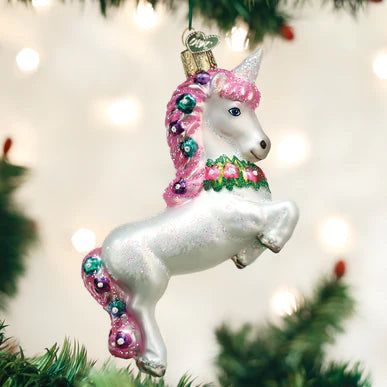 Old World Christmas Prancing Unicorn Ornament