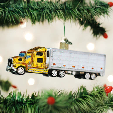 Old World Christmas Semi Truck Ornament