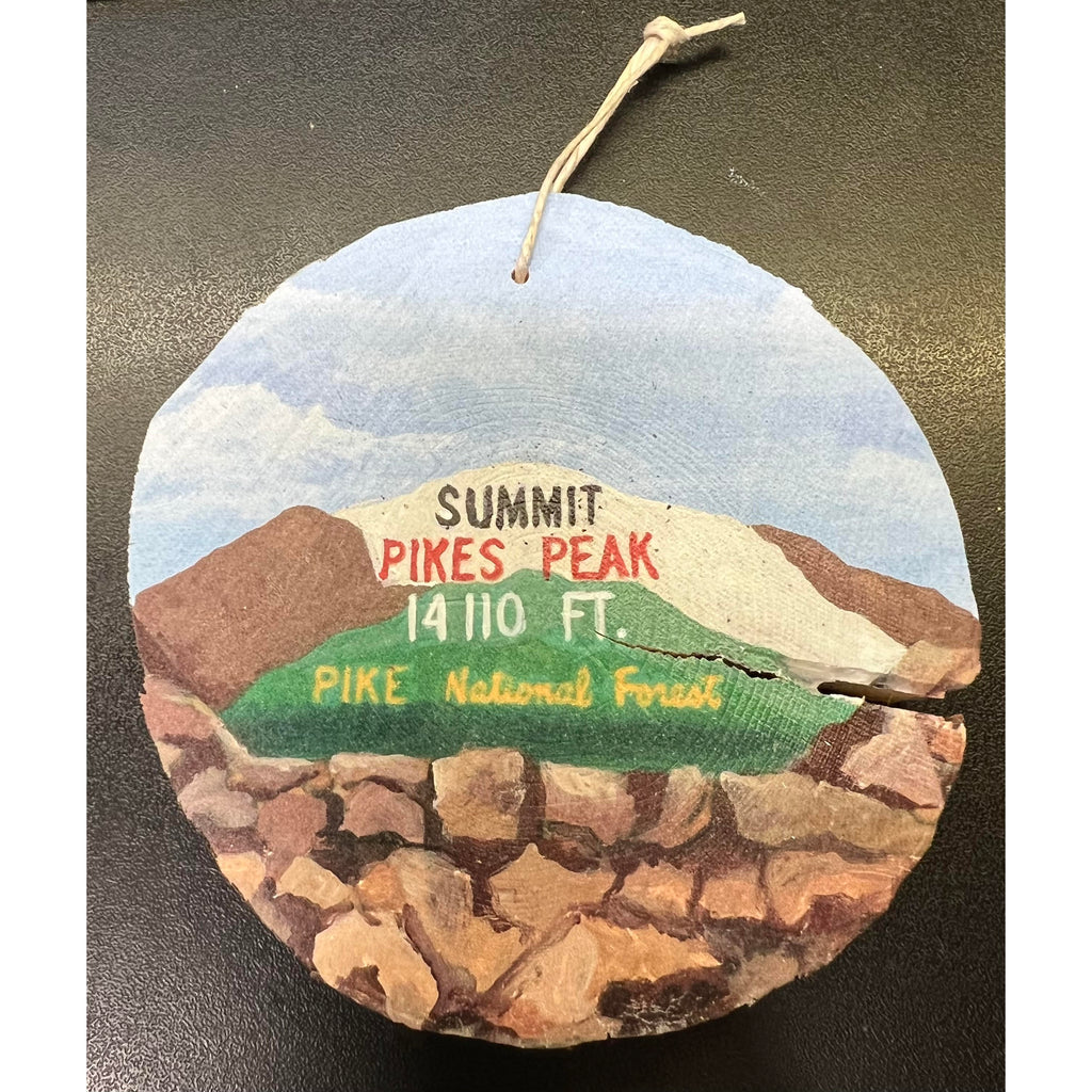 Pikes Peak Summit Wood Ornament