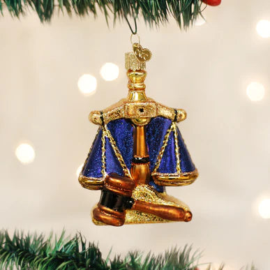 Old World Christmas Scales of Justice Ornament