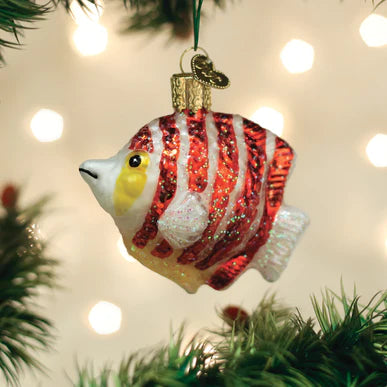 Old World Christmas Peppermint Angelfish Ornament