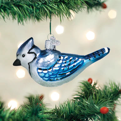 Old World Christmas Bright Blue Jay Ornament