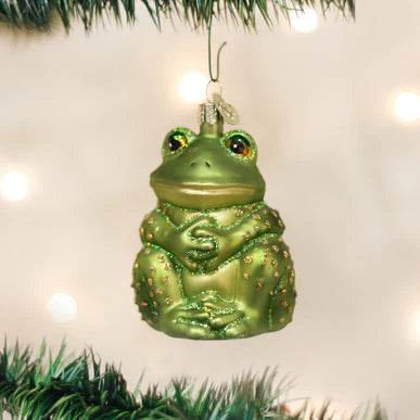 Old World Christmas Sitting Frog Ornament
