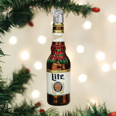 Miller Light Bottle and Six Pack Ornaments