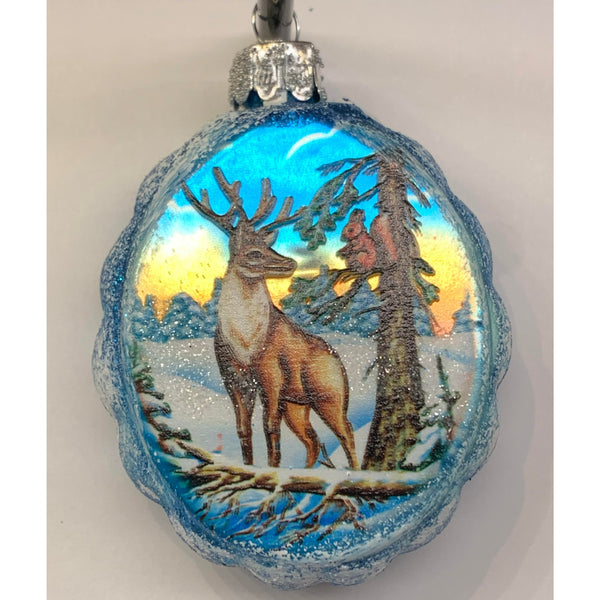 Glass Colorado Deer Ornament