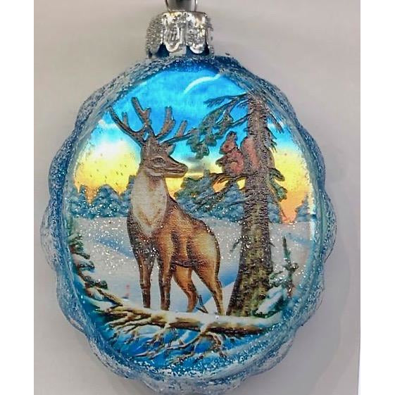 Glass Colorado Deer Ornament