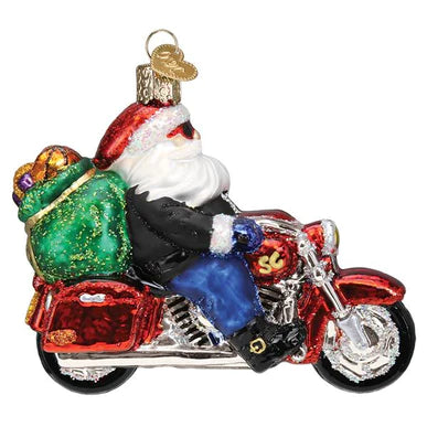 Old World Christmas Biker Santa Ornament