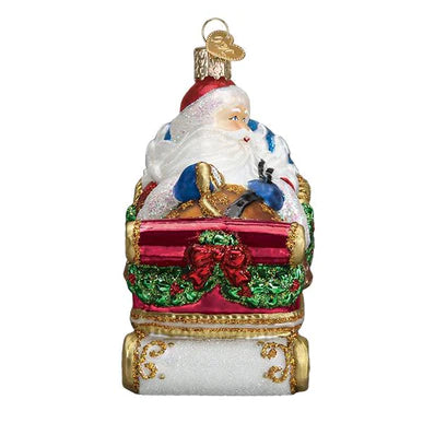 Old World Christmas Santa in Sleigh Ornament