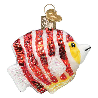Old World Christmas Peppermint Angelfish Ornament