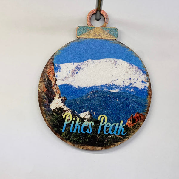 Pikes Peak Wooden Ornaments-2 Variations