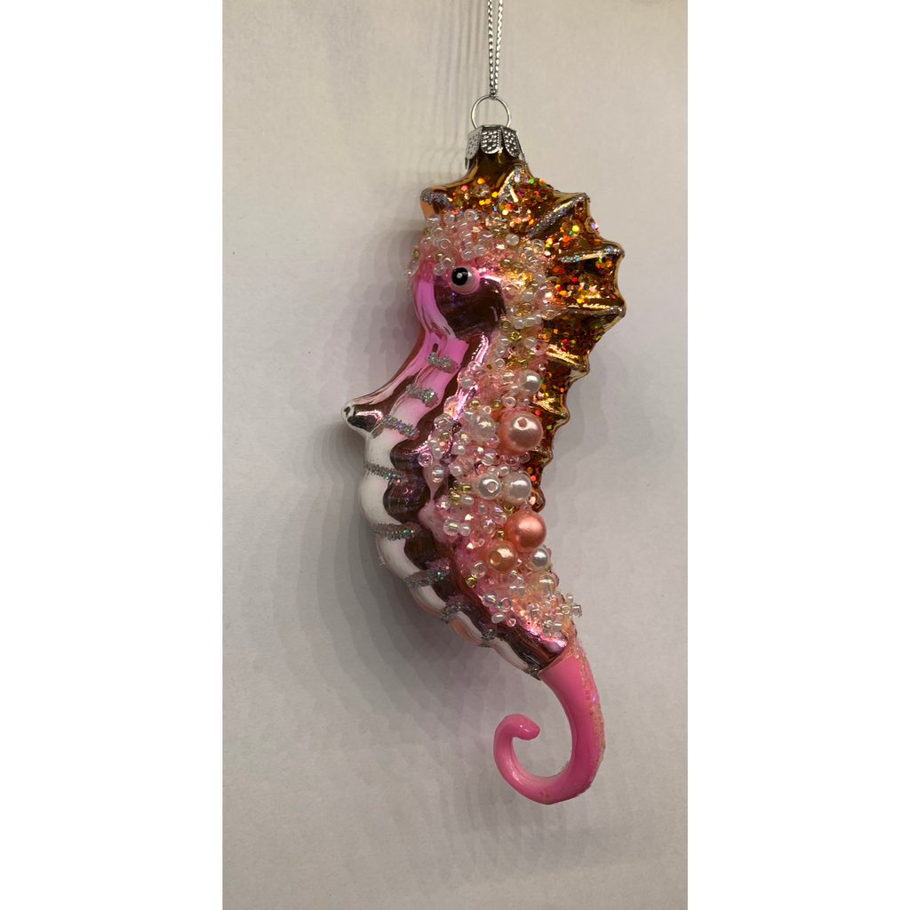 Glass Seahorse Ornaments