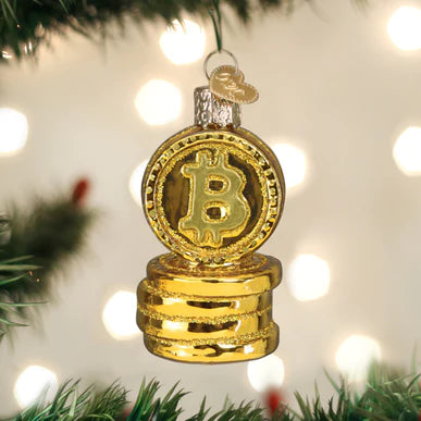 Old World Christmas Bitcoin Ornament