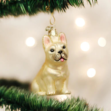Old World Christmas French Bulldog Ornament