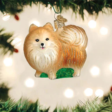 Old World Christmas Standing Pomeranian Ornament