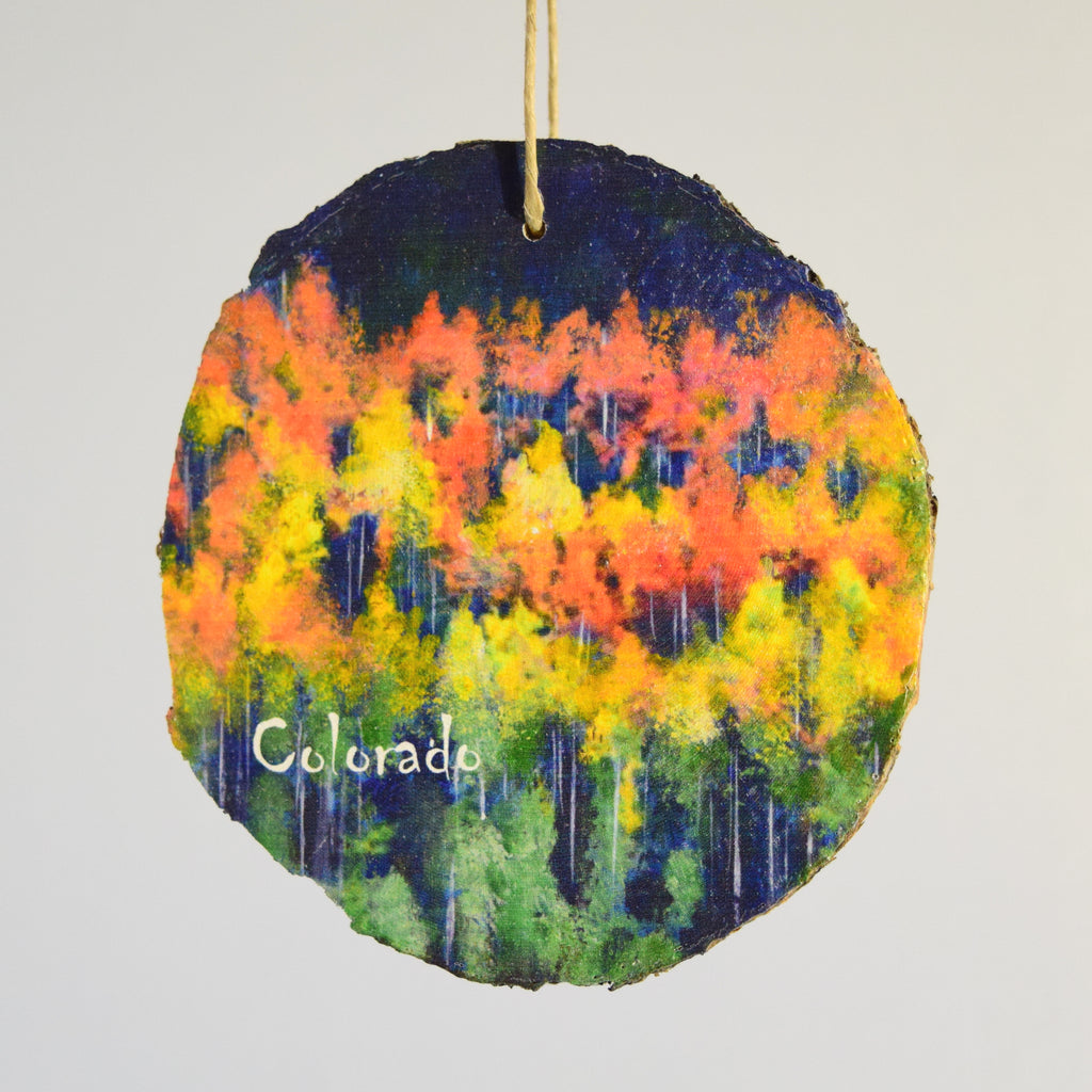 Aspen Tree Grove Wood Ornament