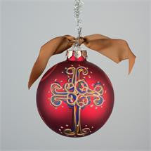 Hand painted Cross Ornament
