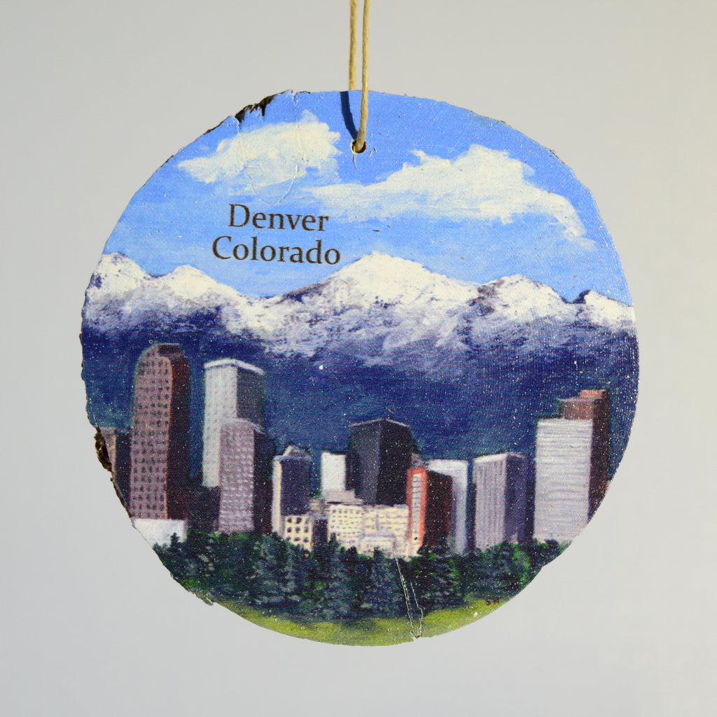 Denver Colorado Wood Ornaments