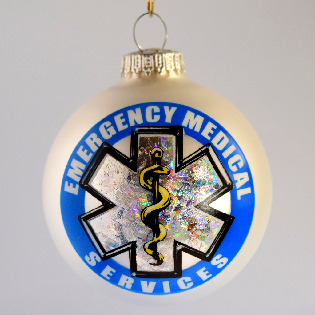 EMS Glass Ornament