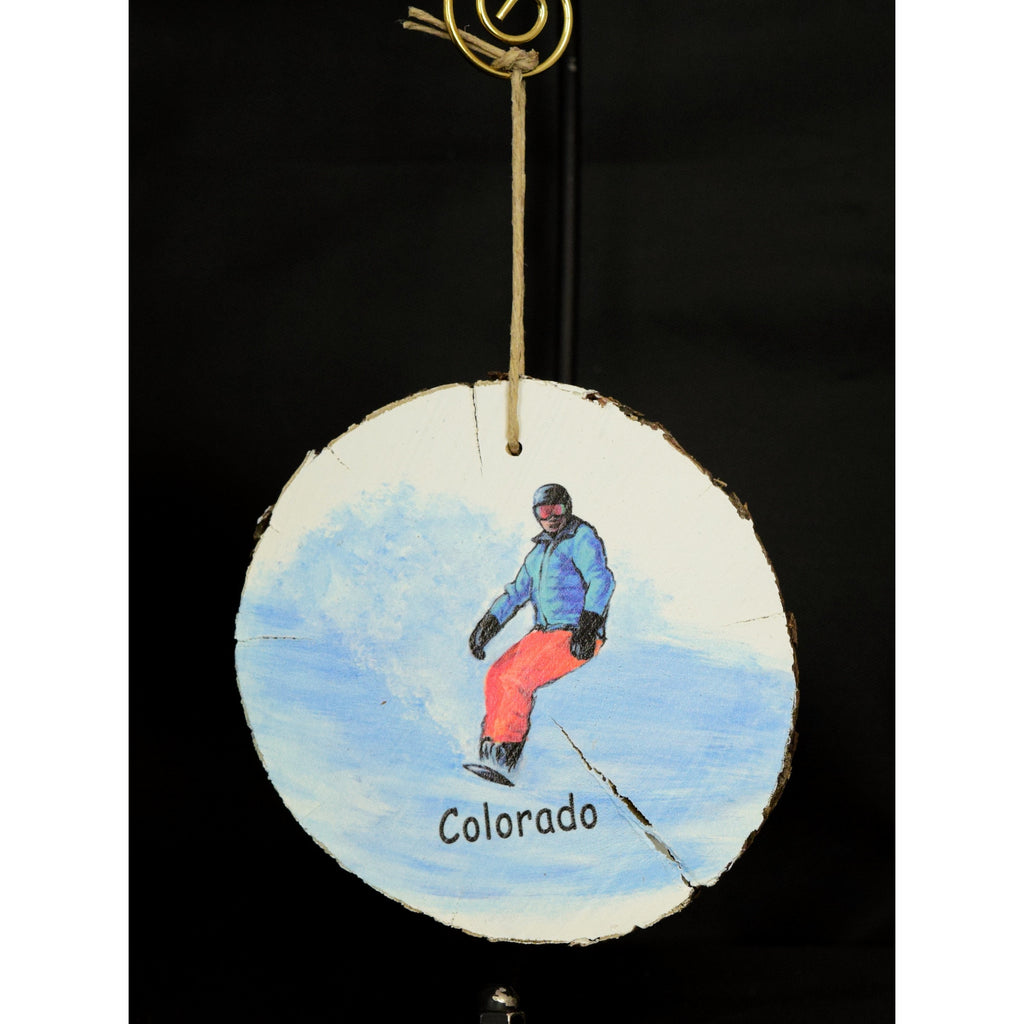 Snowboarder Wood Ornament