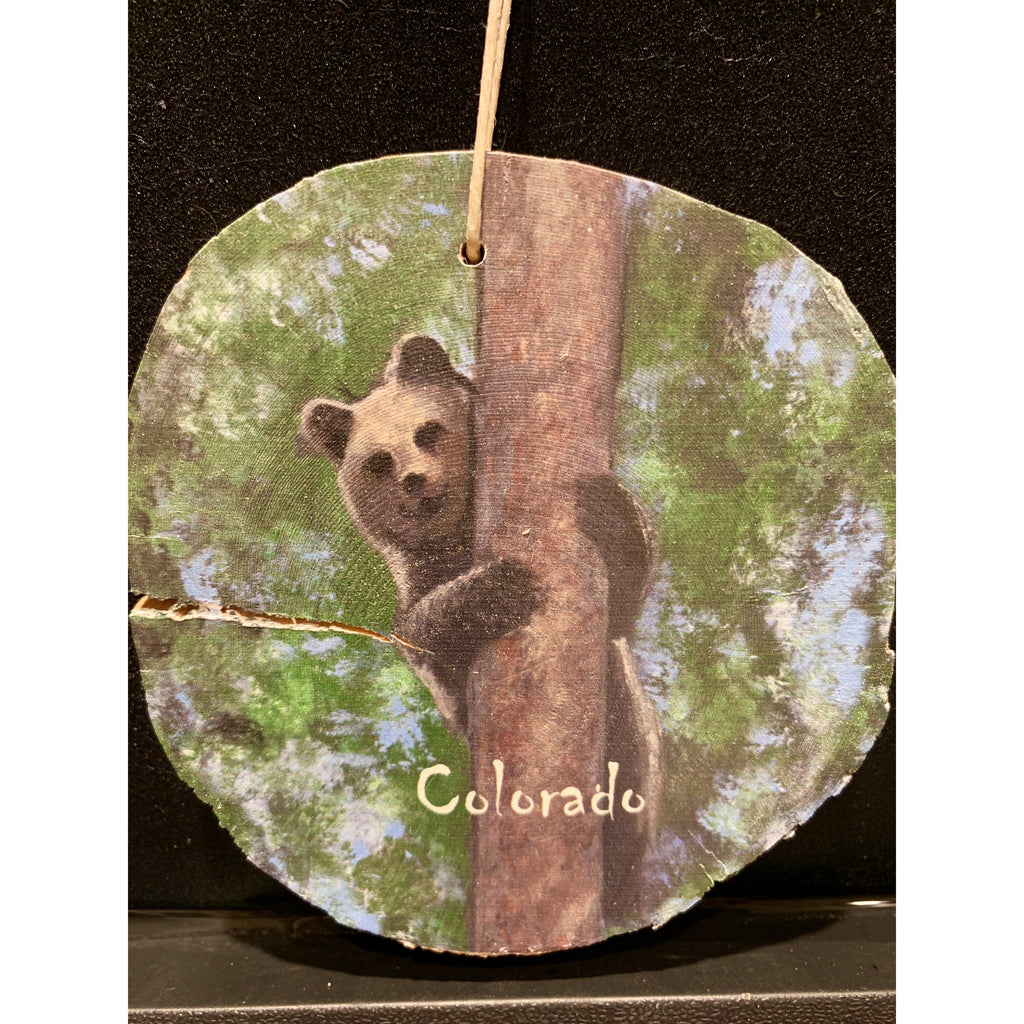 Colorado Bear Wood Ornament