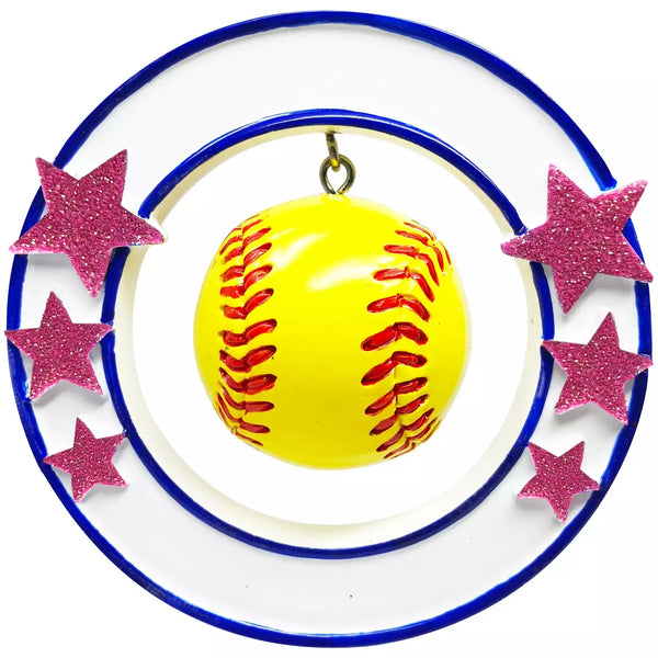 Personalized Softball Ornament