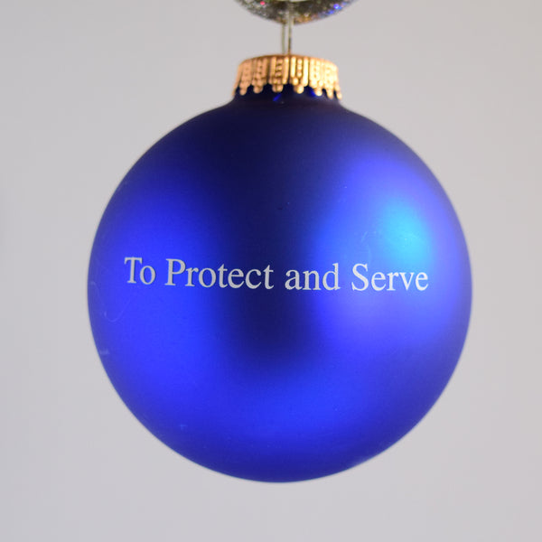 Police Glass Ornament