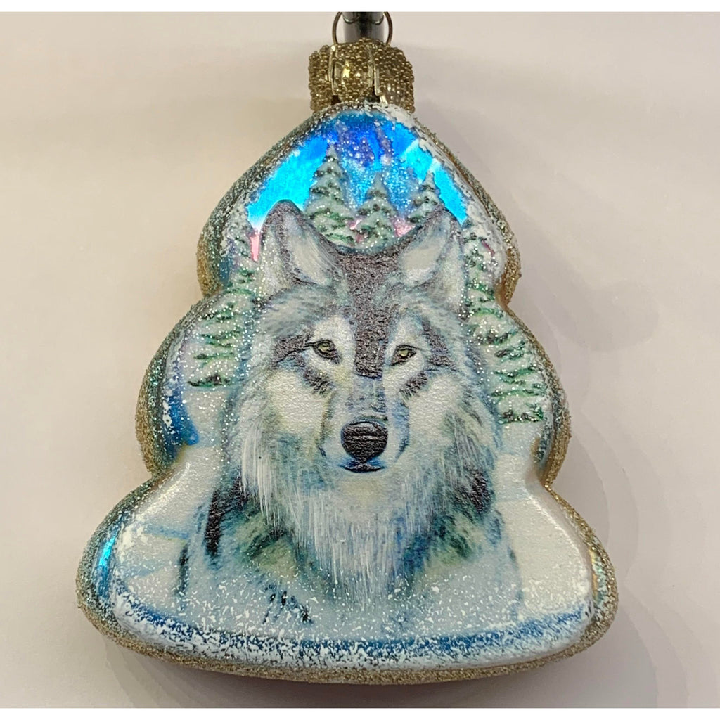 Glass Colorado Wolf Ornament