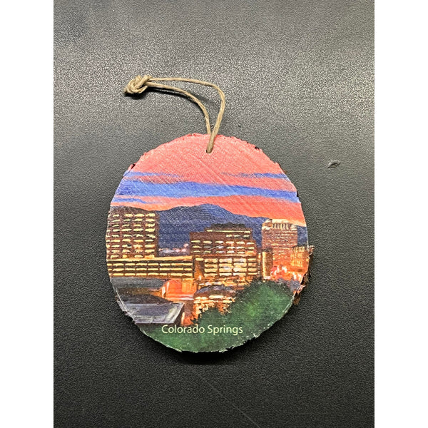 Downtown Colorado Springs Wooden Ornament